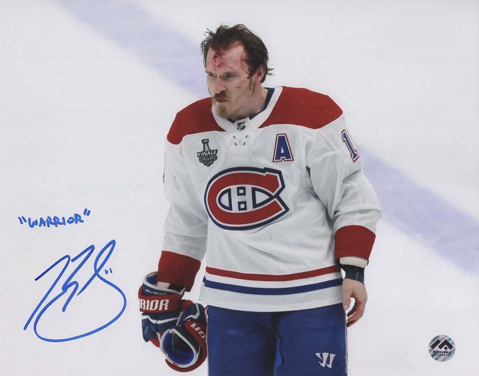 Brendan Gallagher Autographed & Inscribed 8x10 Photo - Warrior