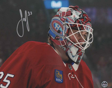 Samuel Montembeault Autographed 8x10 Photo - Mask (Signed in Silver)