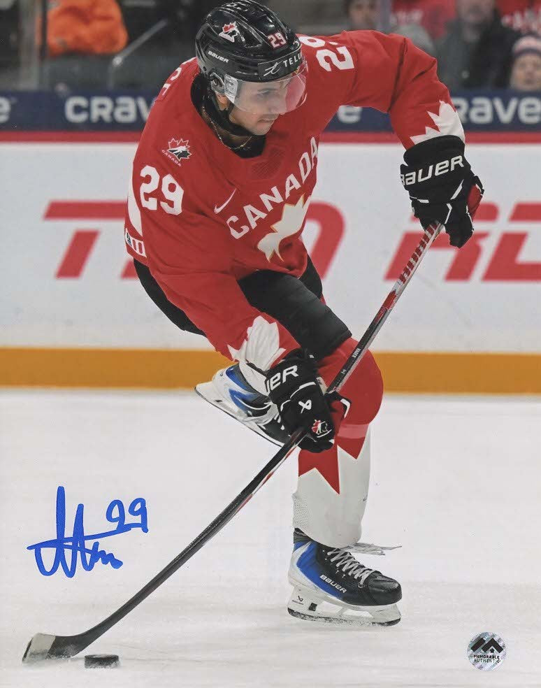 Michael Hage Autographed 8x10 Photo - Team Canada (Vertical)