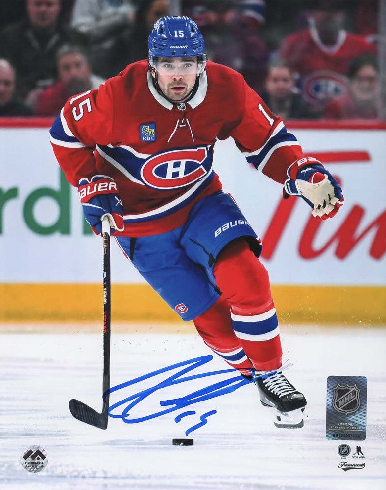 Alex Newhook Autographed 8x10 Photo - Action