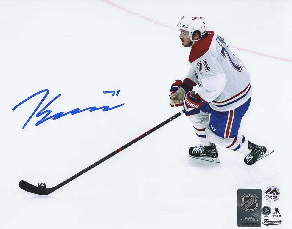 Jake Evans Autographed 8x10 Photo - White Jersey
