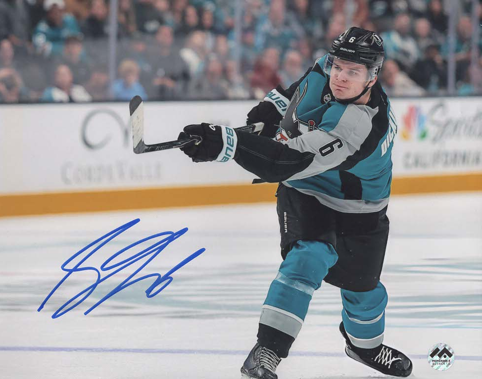 Sam Dickinson Autographed San Jose Sharks 8x10 Photo - 35th Anniversary