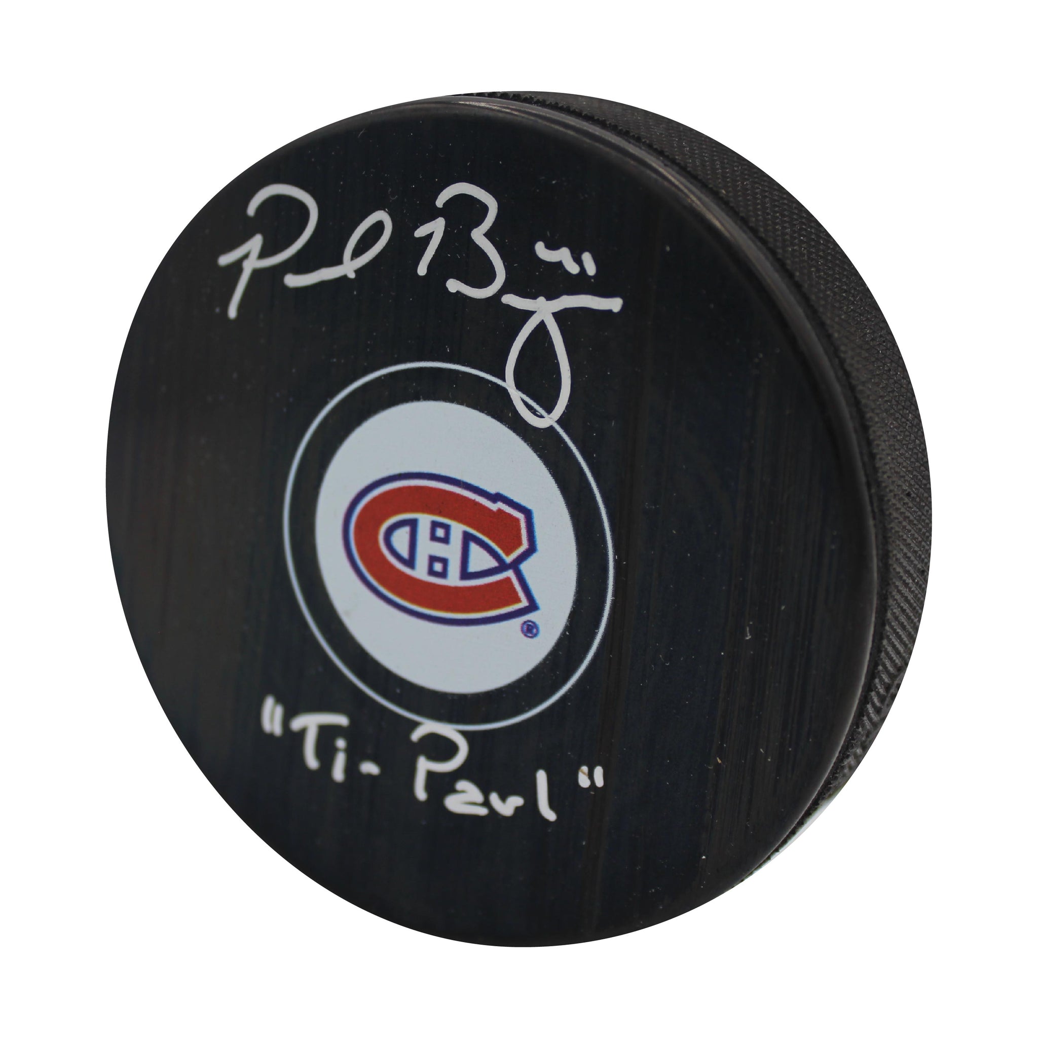 Paul Byron Autographed & Inscribed Puck - Logo – Memorable Authentic