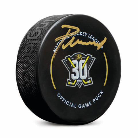 Pavel Mintyukov Autographed Anaheim Ducks Rookie Puck - Official