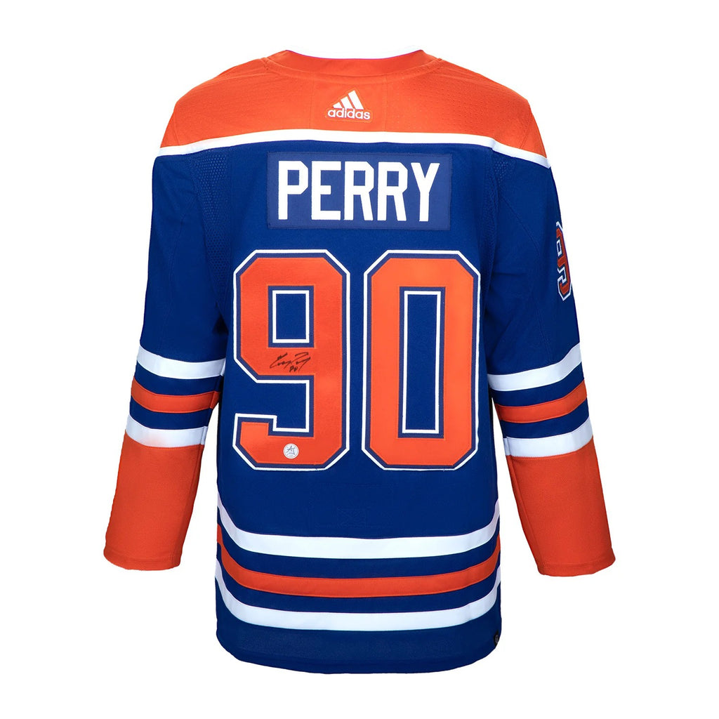 Corey Perry Autographed Edmonton Oilers Blue adidas Jersey