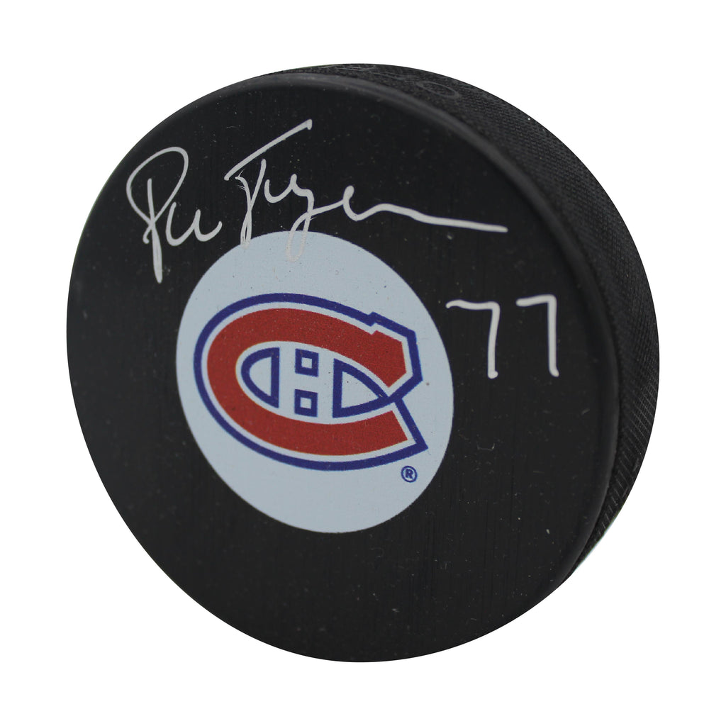 Pierre Turgeon Autographed Puck - Logo