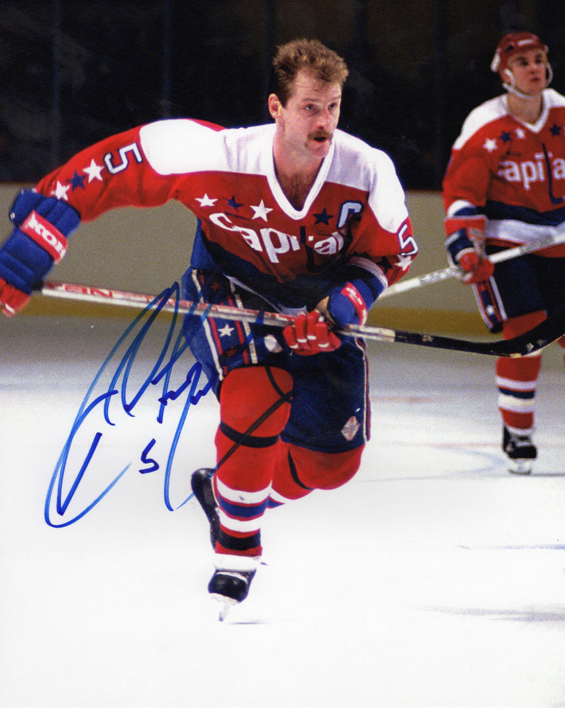 Rod Langway Autographed 8x10 Photo - Action (3)
