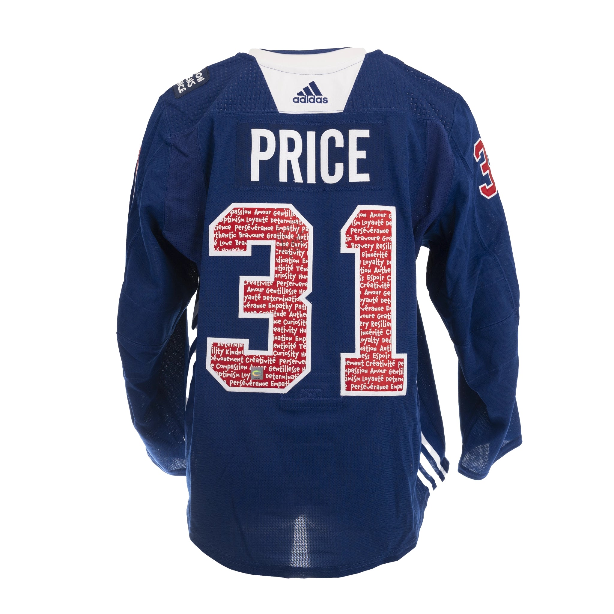 PAST AUCTION Lot 10 Carey Price Autographed Kids Foundation Adidas Memorable Authentic