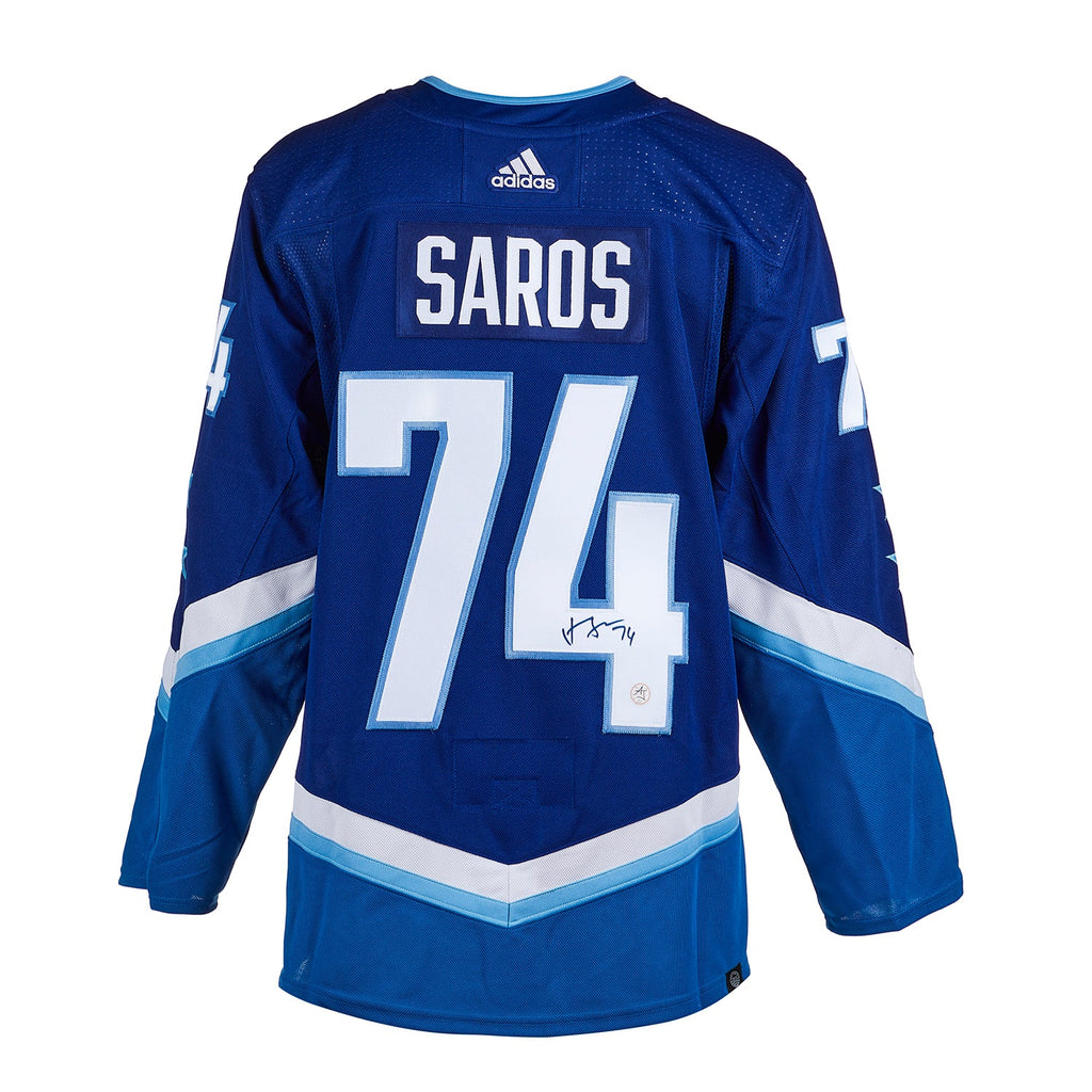 Juuse Saros Autographed 2022 NHL All-Star Game Blue Adidas Authentic Jersey