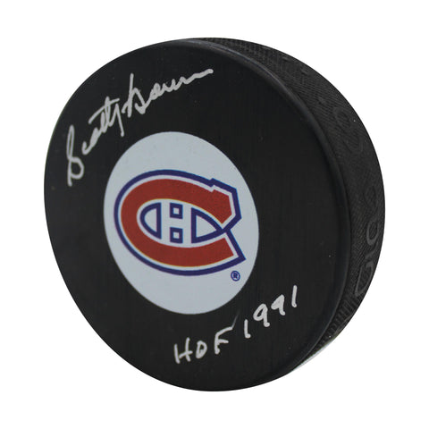 Scotty Bowman Autographed & Inscribed Puck - Logo