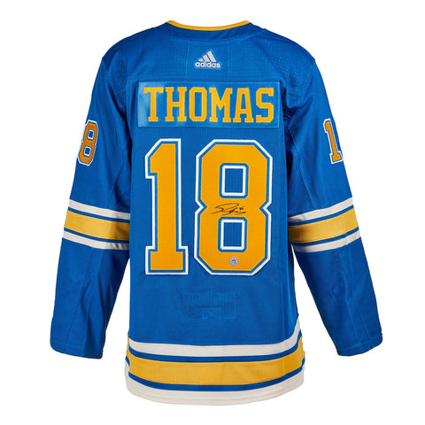 Robert Thomas Autographed St Louis Blues Adidas Authentic Jersey - THIRD