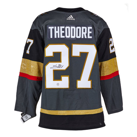 Shea Theodore Autographed Vegas Golden Knights Alternate Adidas Authentic Jersey