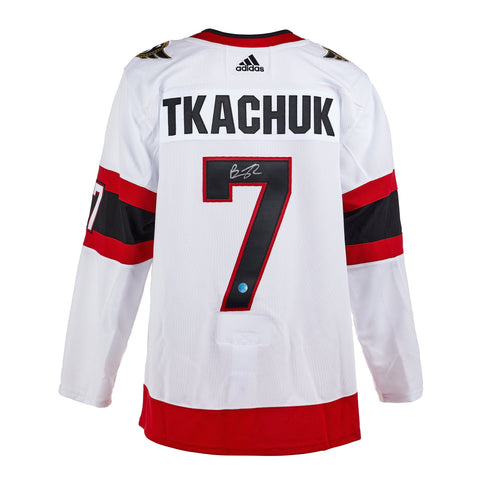 Brady Tkachuk Autographed Ottawa Senators White Adidas Authentic Jersey