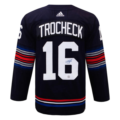 Vincent Trocheck Autographed New York Rangers Alt Crest Adidas Authentic Jersey