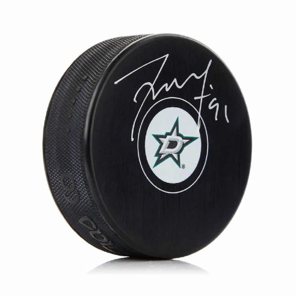 Tyler Seguin Autographed Dallas Stars Puck - Logo
