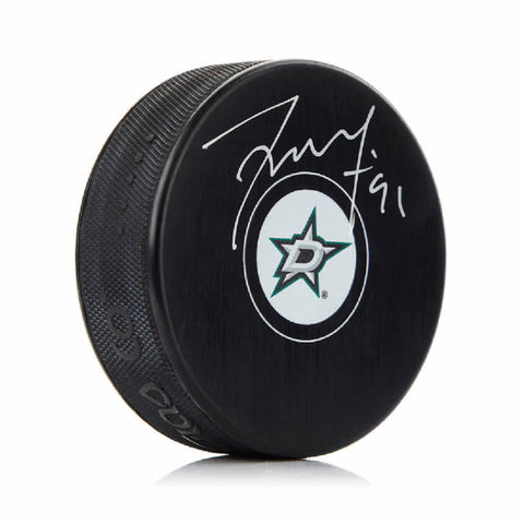 Tyler Seguin Autographed Dallas Stars Puck - Logo