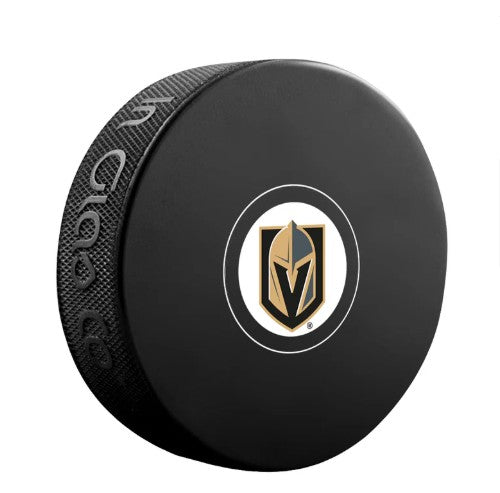 PRE-ORDER - Marc-Andre Fleury Autographed Puck - Logo (Golden Knights)