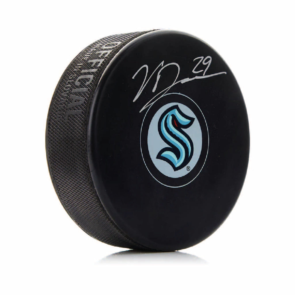 Vince Dunn Autographed Seattle Kraken Puck - Logo