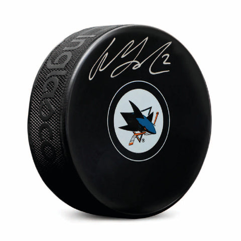 Will Smith Autographed San Jose Sharks Puck - Logo