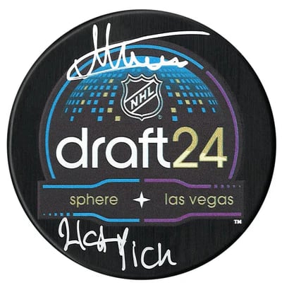 Michael Hage Autographed & Inscribed Puck - Draft