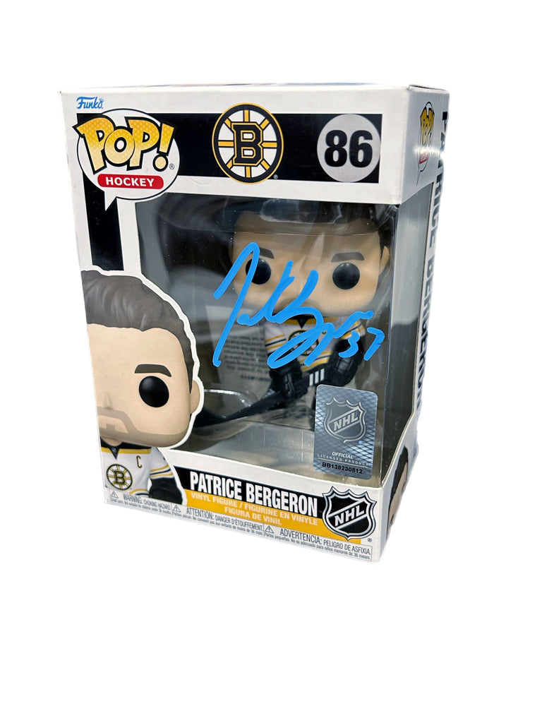 (PAST AUCTION) <br> LOT 102: PATRICE BERGERON AUTOGRAPHED FUNKO POP