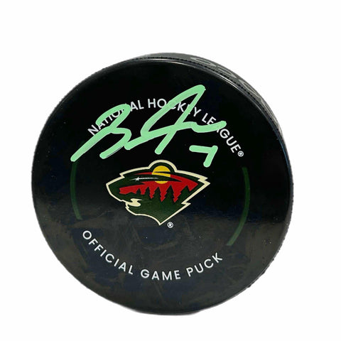 Brock Faber Autographed Puck - Official