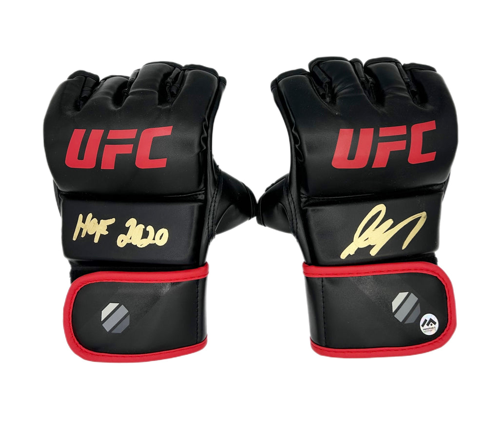 Georges St-Pierre (GSP) Autographed & Inscribed Replica Gloves Pair