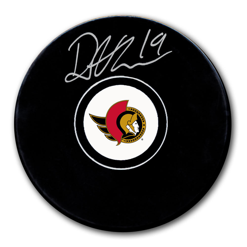 Drake Batherson Ottawa Senators Autographed Puck - Logo