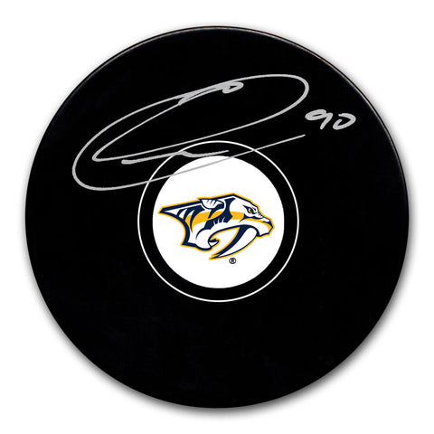 Ryan O'Reilly Nashville Predators Autographed Puck - Logo
