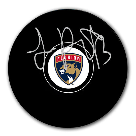 Sam Reinhart Florida Panthers Autographed Puck - Logo
