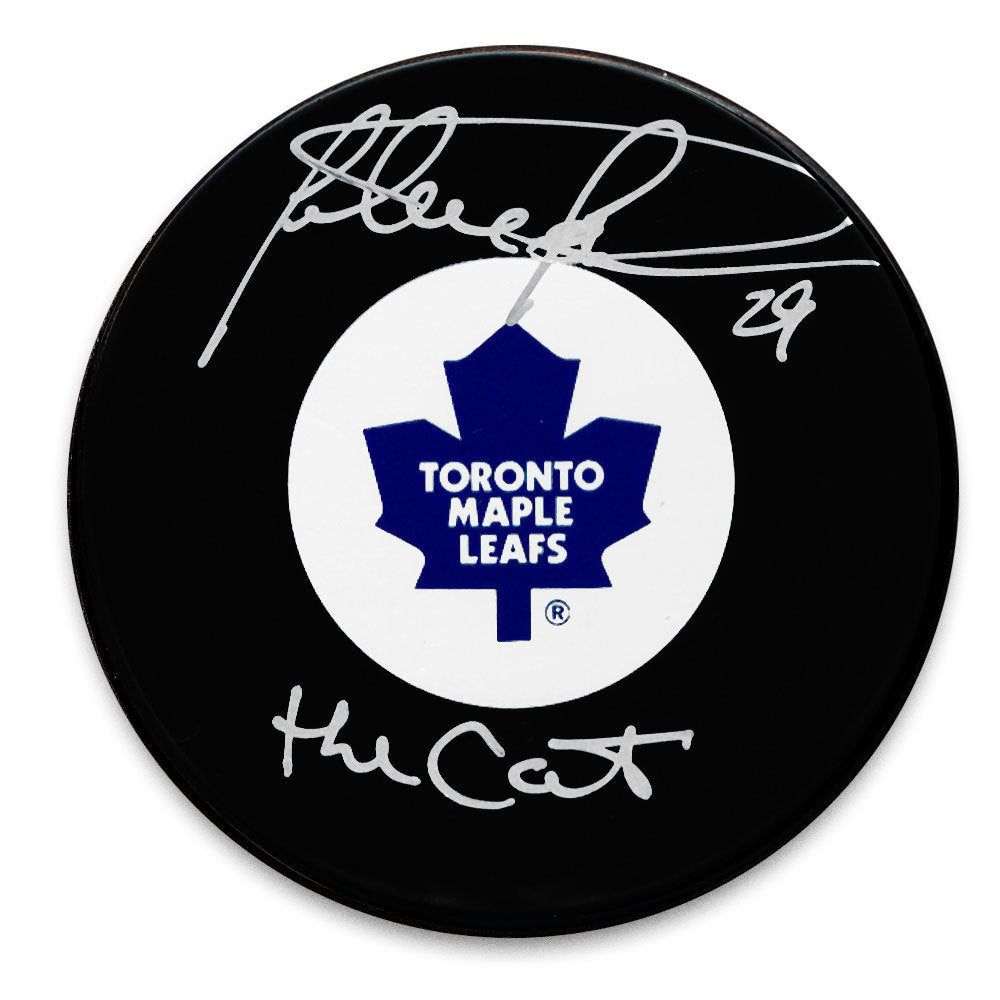 Felix Potvin Toronto Maple Leafs Autographed & Inscribed Puck - Logo