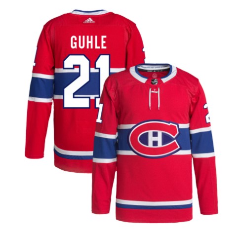 PRE-ORDER - Kaiden Guhle Autographed Adidas Authentic Jersey - Red
