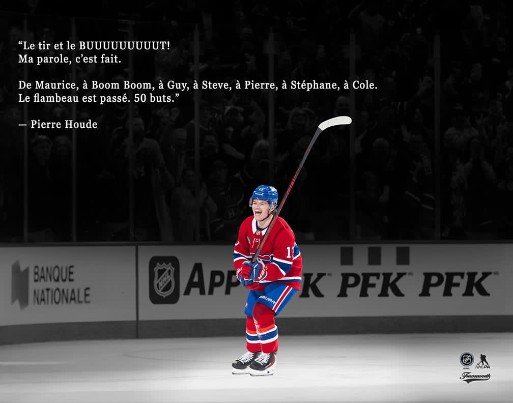 PRE-ORDER - Pierre Houde Autographed 11x14 Photo - 50 Goals (Limited Edition /50)