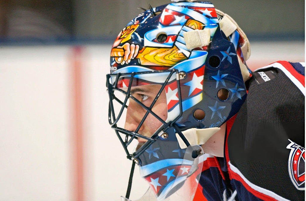 PRE-ORDER - Marc Denis Autographed 8x10 Photo - Closeup (Columbus)