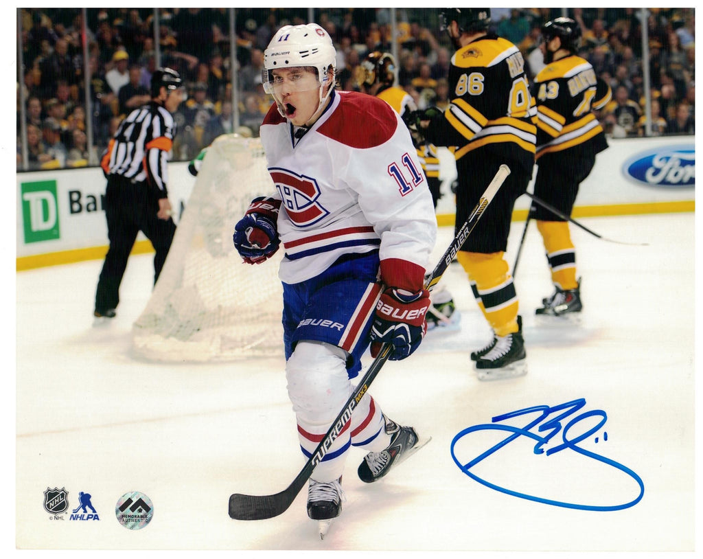 Brendan Gallagher Autographed 16x20 Photo - Celebration White jersey