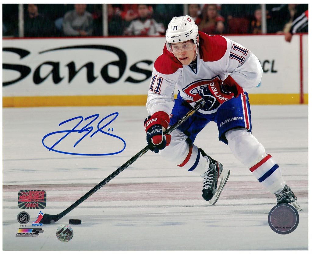 Brendan Gallagher Autographed 8X10 Photo - Action White jersey