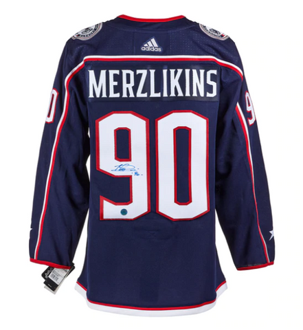 Elvis Merzlikins Autographed Adidas Authentic Jersey