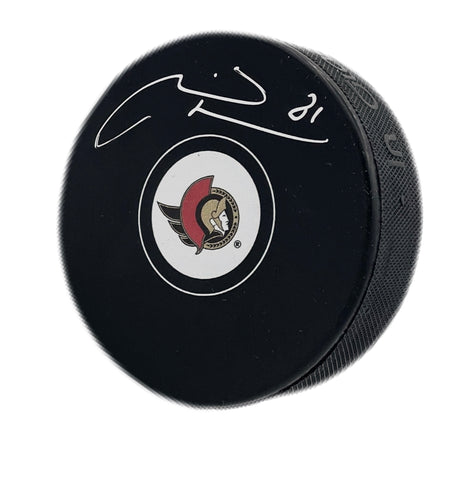 Marian Hossa Autographed Puck - Logo Ottawa
