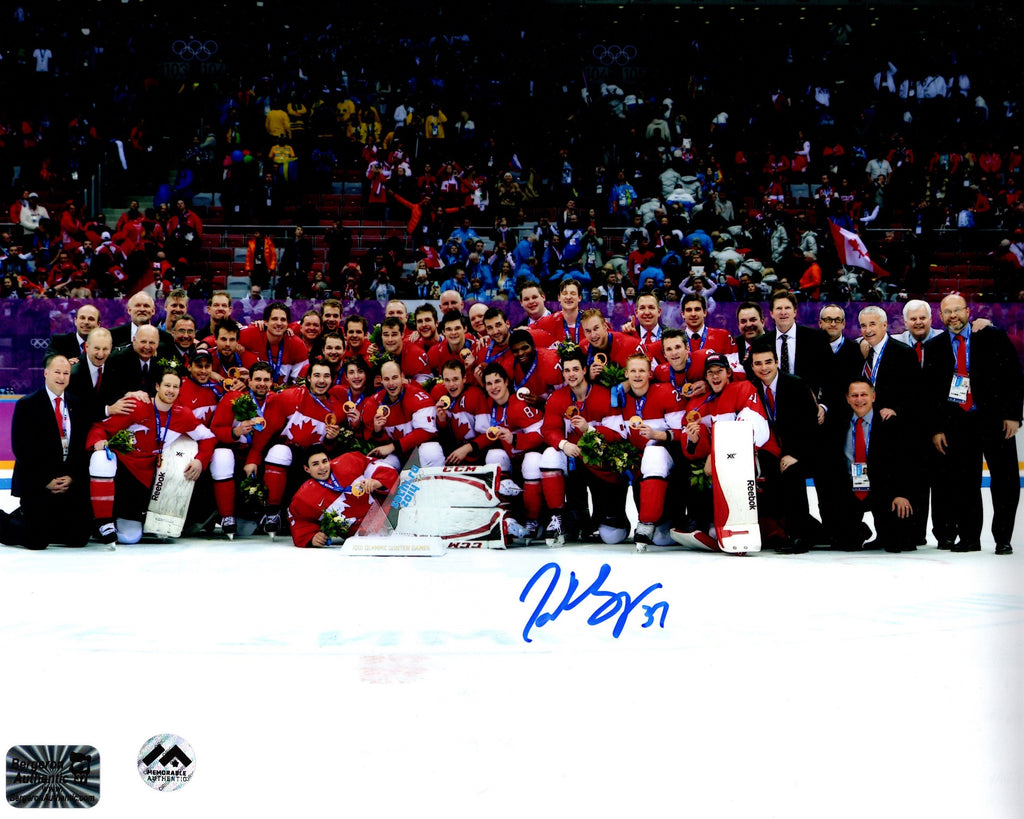 Patrice Bergeron Autographed 8x10 Photo - Team Canada