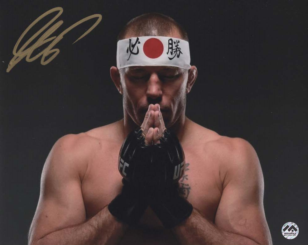 Georges St-Pierre (GSP) Autographed 8x10 Photo - Focus