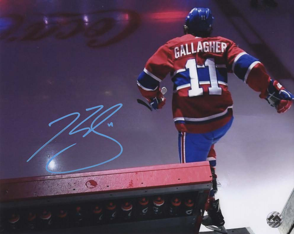 Brendan Gallagher Autographed 8x10 Photo - Back