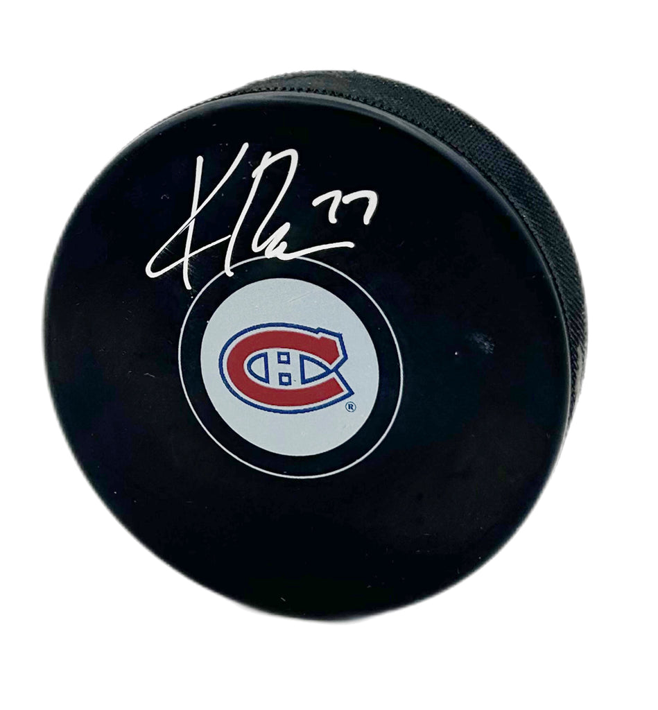 Kirby Dach Autographed Puck - Logo