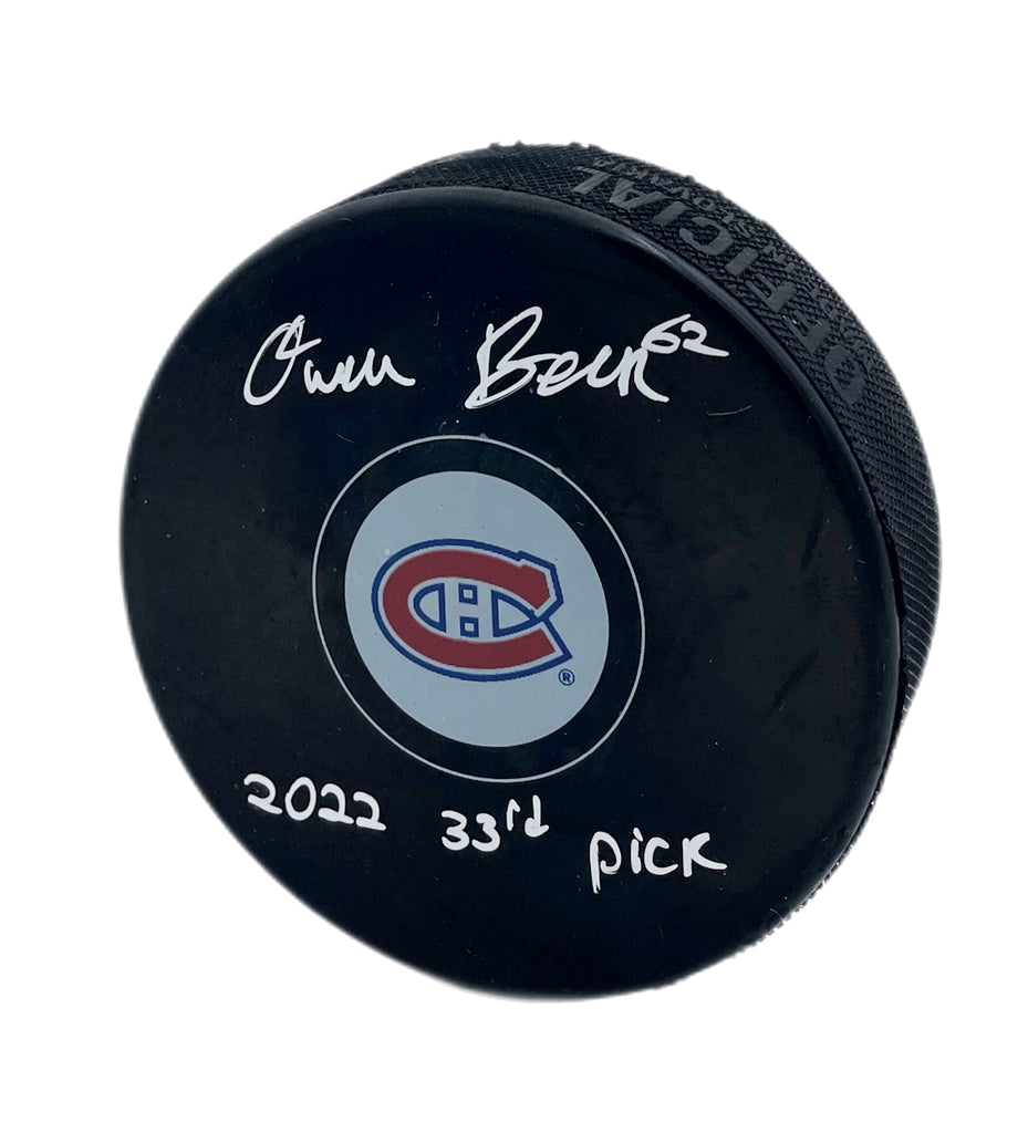 Owen Beck Autographed & Inscribed Puck - Logo (Pick)