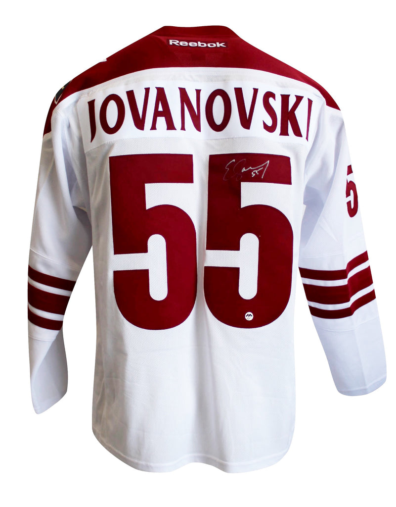Ed Jovanovski Autographed White Reebok Replica Jersey - Arizona Coyotes