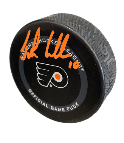 John LeClair Autographed Puck - Philadelphia (Official)