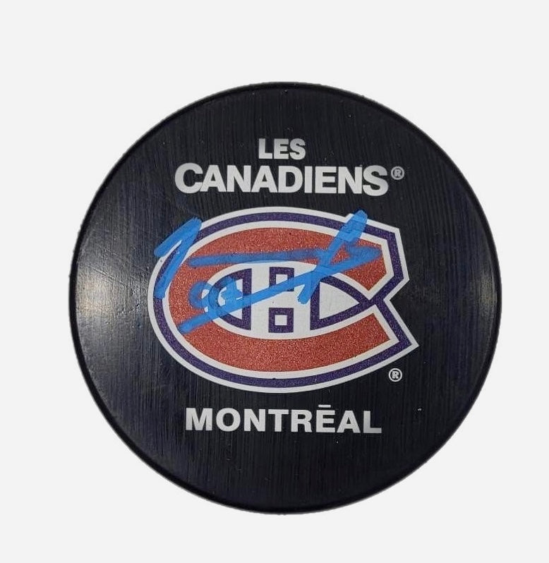 Joshua Roy Autographed Puck - Les Canadiens de Montréal