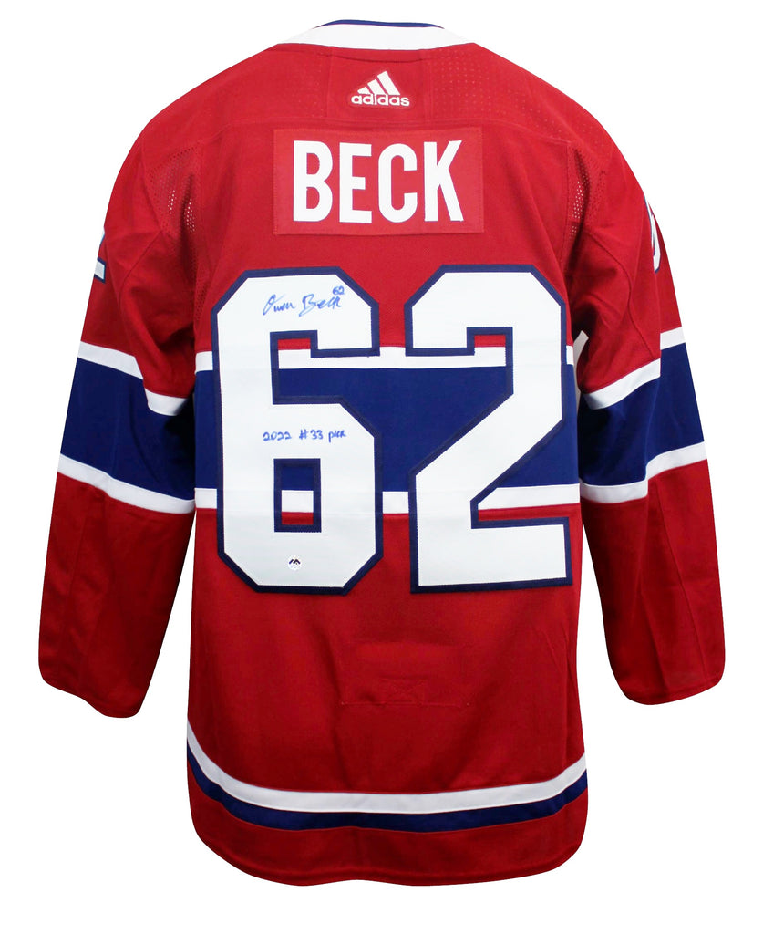 Owen Beck Autographed & Inscribed Adidas Authentic Jersey