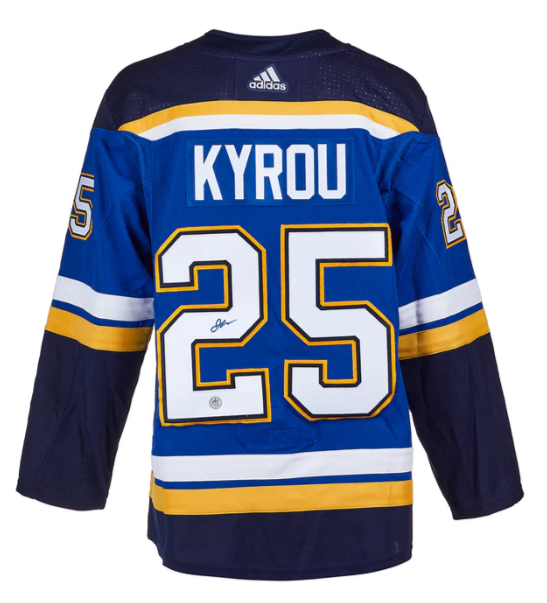 Jordan Kyrou Autographed Adidas Authentic Jersey