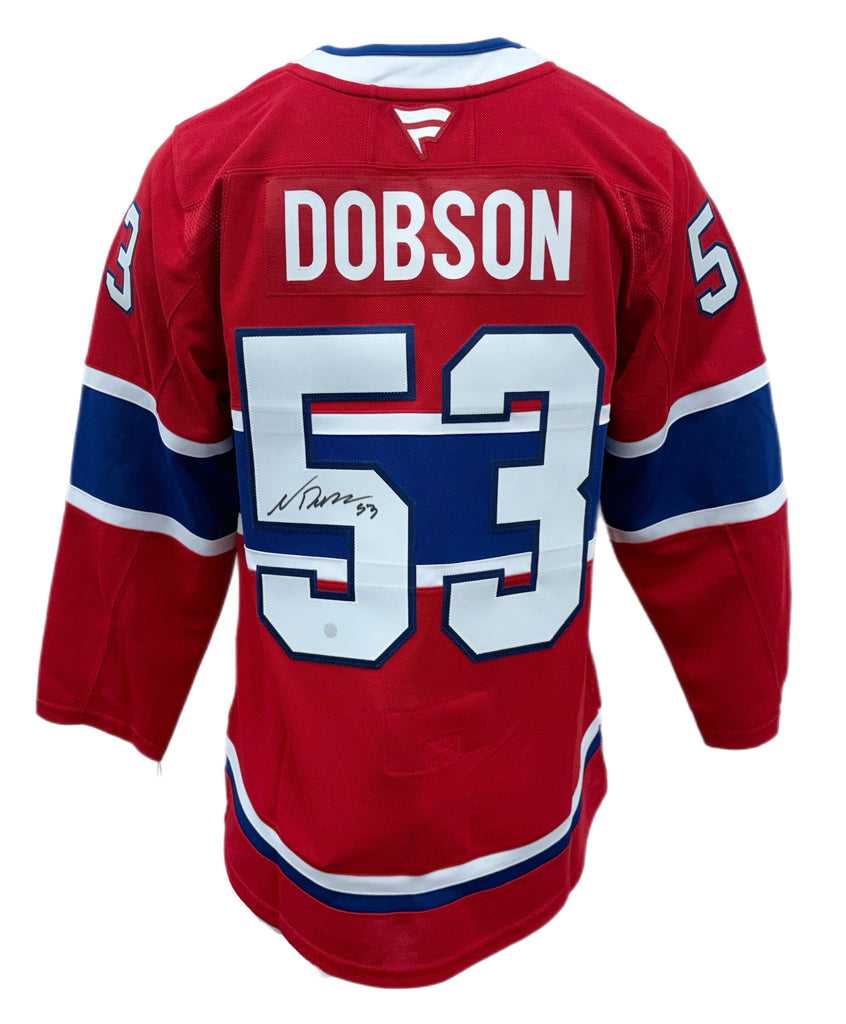Noah Dobson Autographié Canadiens Fanatics de Montréal Premium chandail