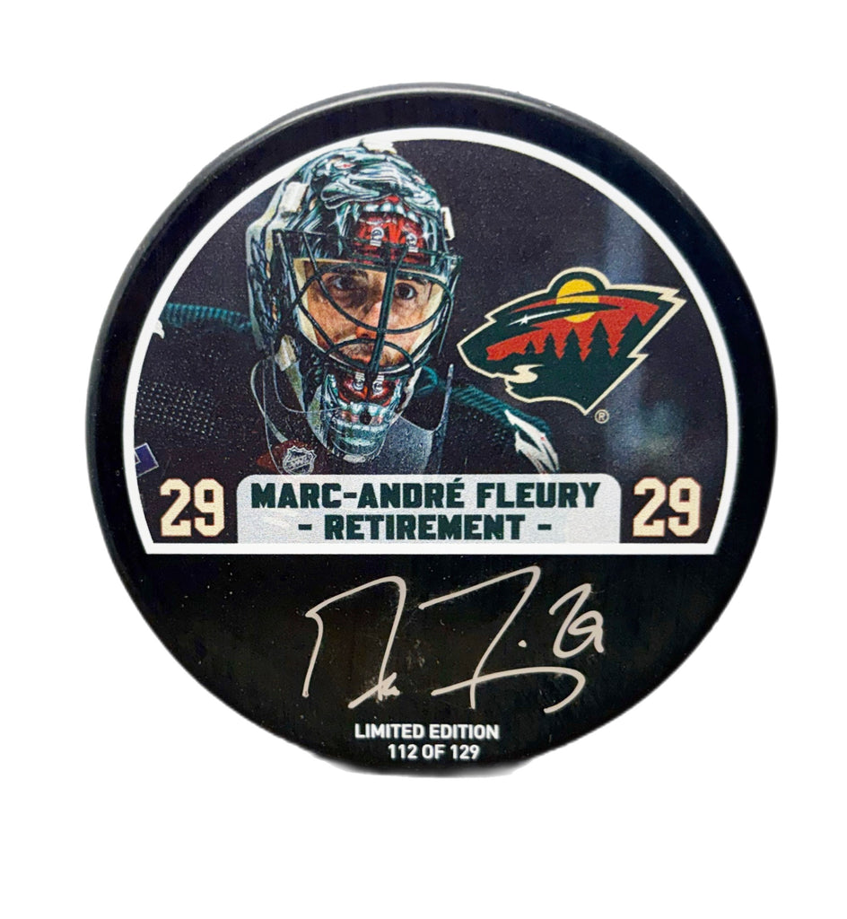 Marc-André Fleury Autographié Puck - Retraite